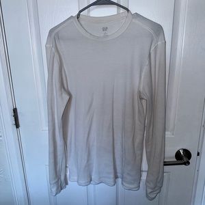 GAP white thermal/waffle tee